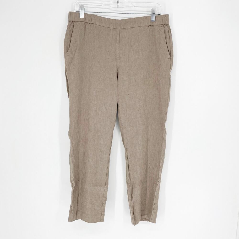 J.Jill Mid Rise Linen Stretch Pants Size Medium